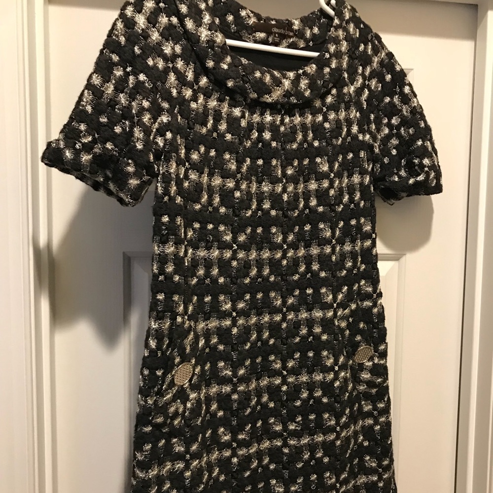Black and gold dress